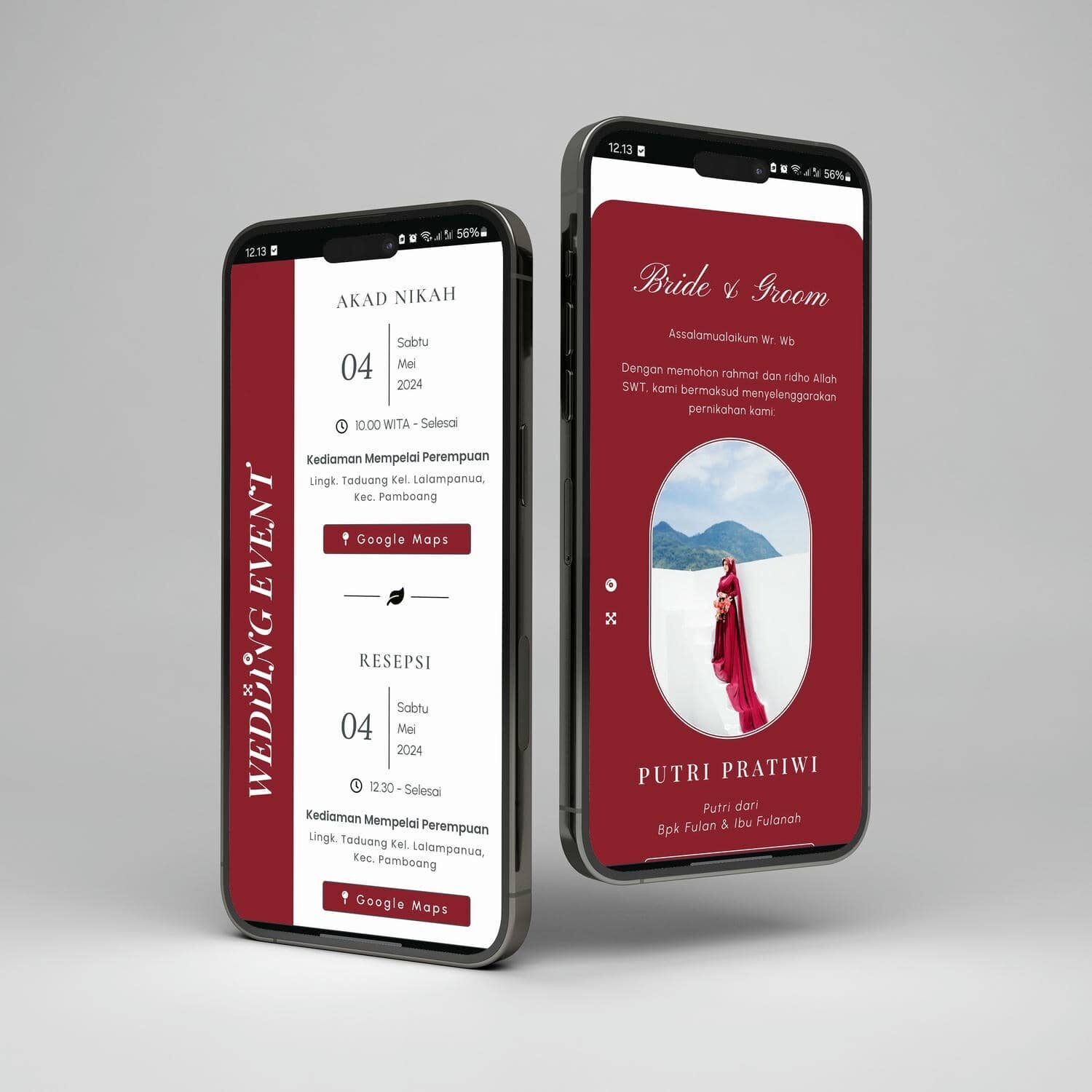 Elegan 04 - Red Maroon